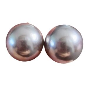 Elegant Silver Pearl Stud Earrings